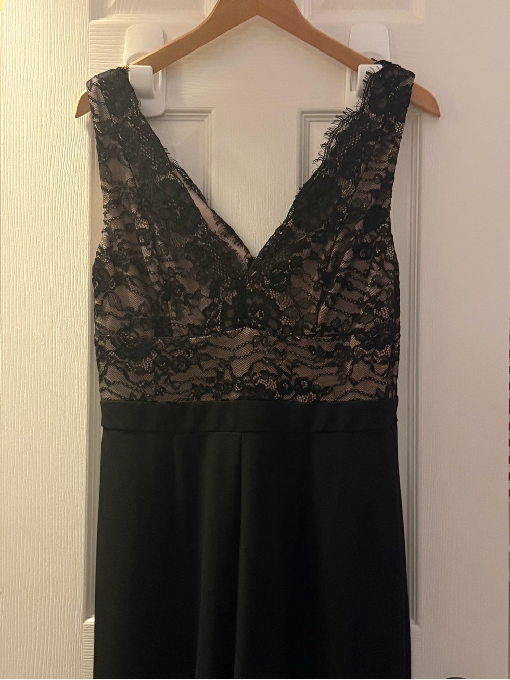 Francesca's Black Lace Pantsuit with Illusion Lining